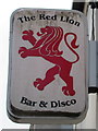 Red Lion name sign, High Street, Blackwood