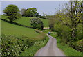 Country lane towards Rhyd-blawd farm