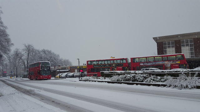 Oakwood Station in the Snow