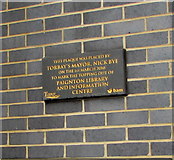 SX8860 : March 2010 plaque on a Paignton Library and Information Centre wall by Jaggery