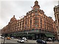 Flags blowing in the breeze - Harrods, London