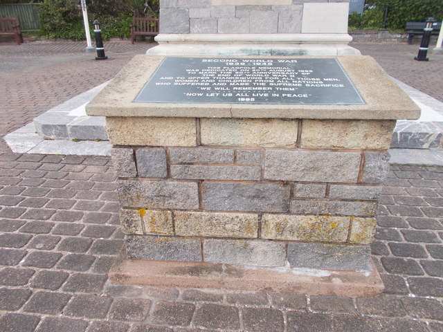 Second World War memorial by Clock Tower - Esplanade