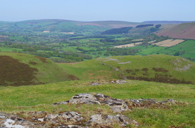 Summit of Caer Fawr and view east