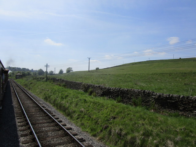 Passing loop on the Keighley and Worth Valley Railway near Damens