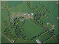 Hunthall and Dunlop House from the air