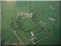 Hunthall and Dunlop House from the air