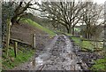 SO3887 : Gate on Shropshire Way at Plowden by Martin Wynne