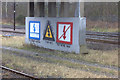 Warning signs at Tyne Yard