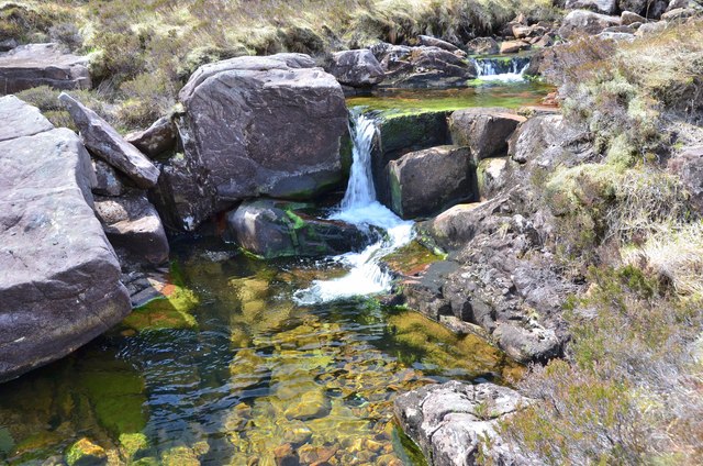 Cascade and pools, Allt Coire nan Arr