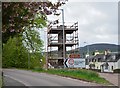 NH4555 : War memorial with scaffolding, Contin by Jim Barton