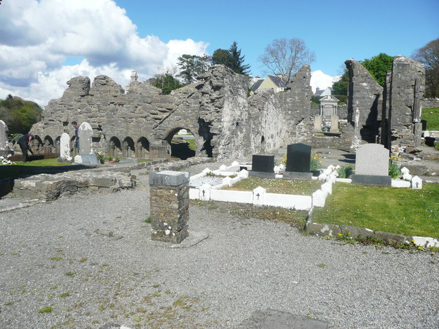 The abbey ruins at the crossing of the... © Humphrey Bolton cc-by-sa/2. ...