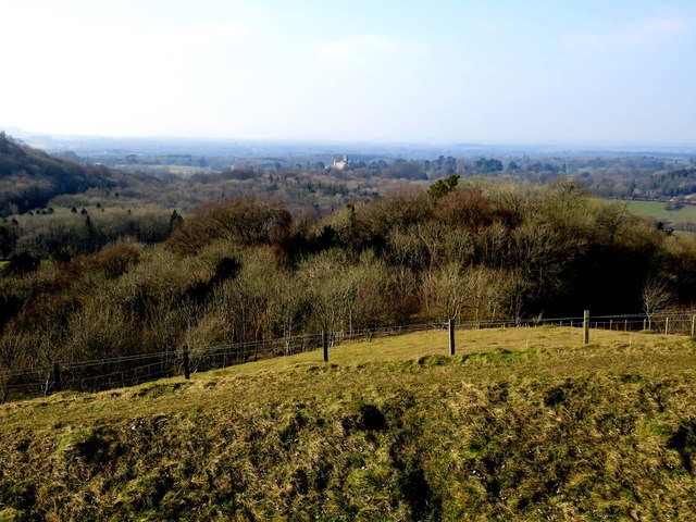 Looking down Beacon Hill towards Highclere Castle