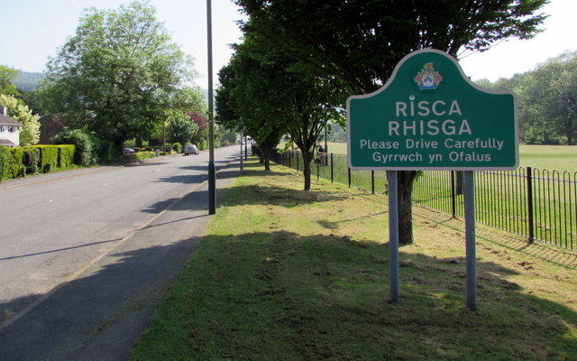 Western boundary sign, Risca