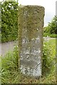 North-west face of milestone near Wayside Farm