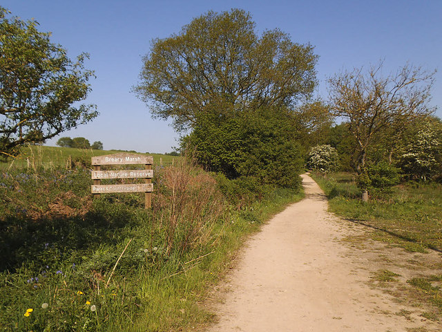 Start of bridleway through Breary Marsh... © Stephen Craven cc-by-sa/2. ...