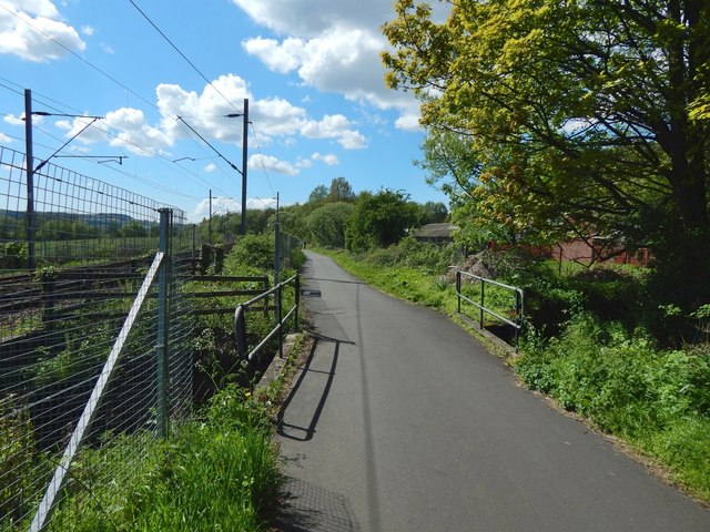 Cycle path crossing the Milton Burn