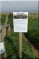 TM4762 : Advice on Adders sign on Sizewell Beach by Geographer