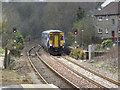 Train approaching Barrhead station