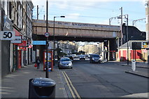 TQ3485 : Railway Bridge, Dalston Lane by N Chadwick