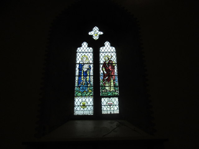 Stained-glass window at Orleton Church #3