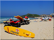 SW5140 : Lifeguards on Porthmeor Beach by Gary Rogers