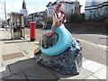 SJ3093 : Mermaid sculpture, Victoria Road, New Brighton by Graham Robson