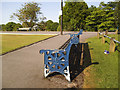 SE1535 : Metal bench in Lister Park  by Stephen Craven