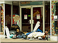 Urban camping outside number 18, High Street, Barnstaple