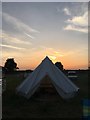 SK6485 : Bell tent with sunset by David Lally