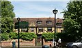 View of a large Tudor house on Court Yard