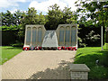 The Dam Busters Memorial in the form of a breached dam.