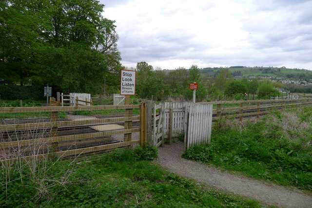 The Round Dingwall Walk at the rail crossing on the northern edge of Dingwall