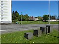 Metal blocks beside Inverkip Road