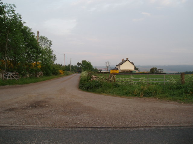Farm road to Dunain Mains