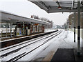 On a snowy Purley Oaks station