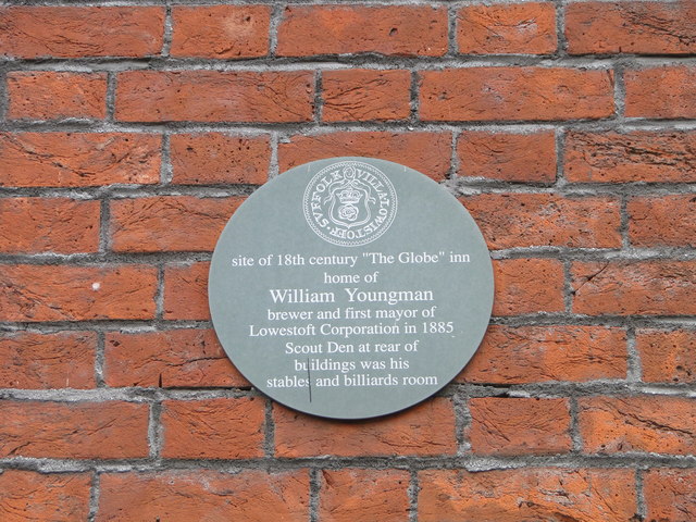 Grey plaque in Lowestoft High Street