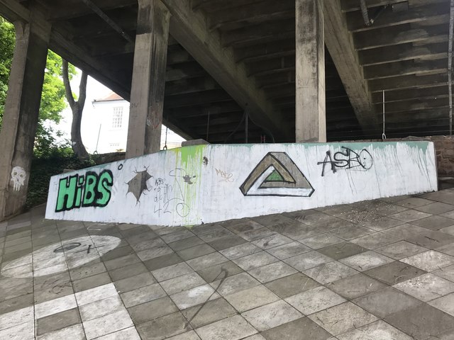 Graffiti under the Royal Tweed Bridge