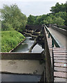 Footbridge across the lake, Meriden Park, Chelmsley Wood, east Birmingham