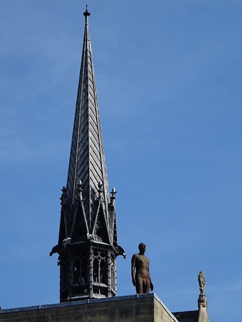 The spire of Exeter College Chapel
