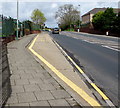 Bus stop and shelter on the west side of New Road, Tir-y-berth