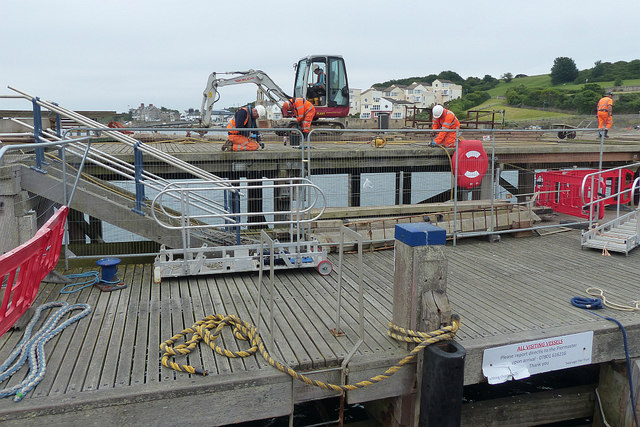 Restoration work on Swanage Pier