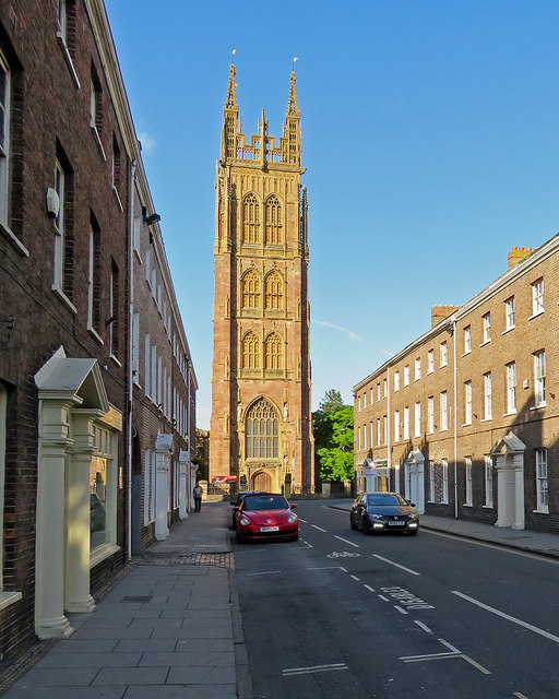 Taunton: Hammet Street and St Mary Magdalene's tower