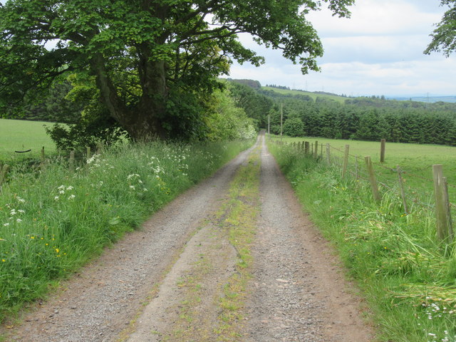Access track to Barnhill near Laurencekirk