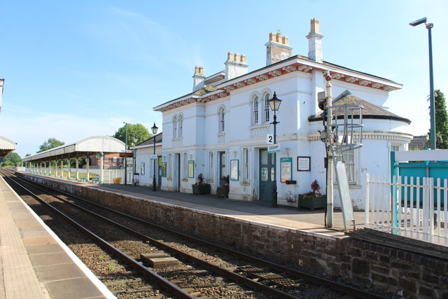 Platform 2 at Gobowen station © Richard Hoare :: Geograph Britain and ...