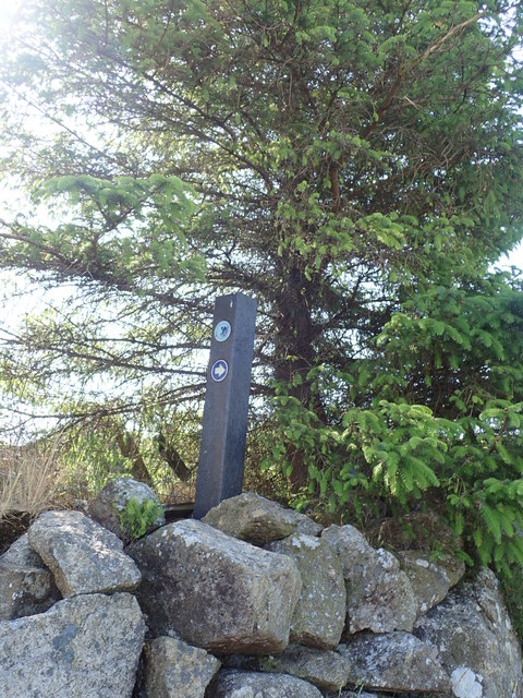 Ring of Gullion Way marker at the Upper Ferryhill cross roads