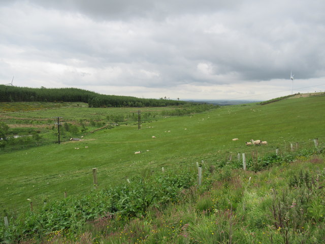 View south-west from above pond near Brackenrigg, Laurencekirk