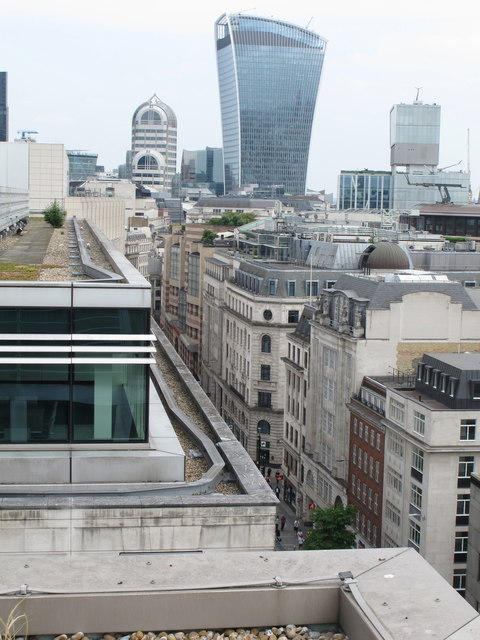 Cheapside and the "Walkie Talkie" from One Wood Street