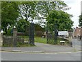 SK4837 : Churchyard gates, Stapleford by Alan Murray-Rust
