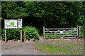 Entrance to woodland at Tinney