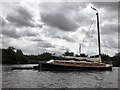 TG3016 : The ‘Pleasure Wherry’ Solace moored on Wroxham Broad, Norfolk by Richard Humphrey